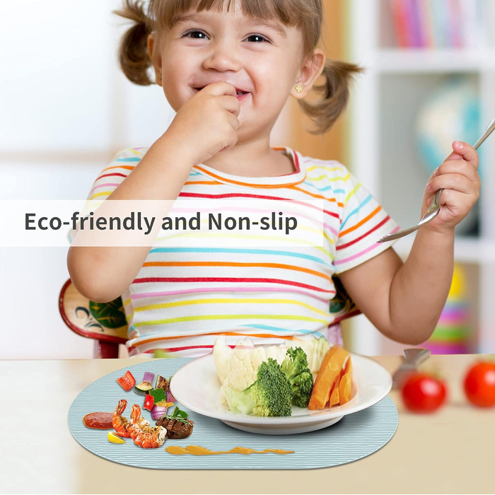 Силиконові серветки на стіл, овальні серветки для обіднього столу, набір 4 шт., неслизькі, водонепроникні, термостійкі, килимки для тераси (вишнево-червоний, овальні)