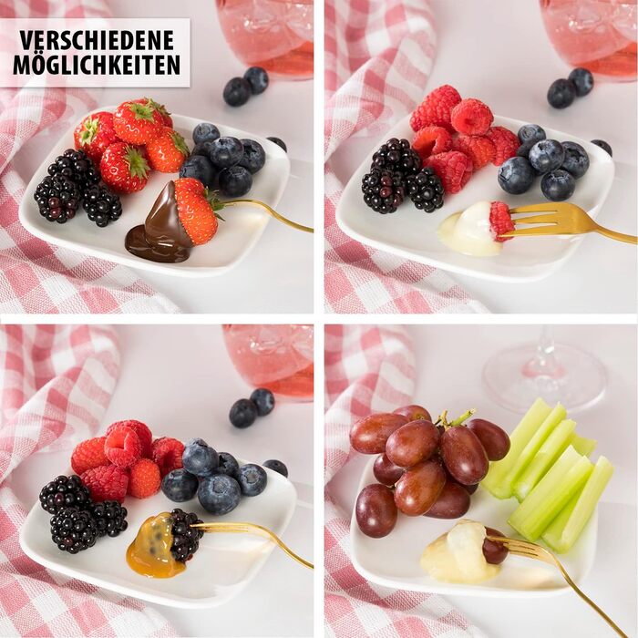 Шоколадний фонтан Tristar CF-1603 з нержавіючої сталі, 3 рівня, 0,4 л, функція підігріву, 32 Вт