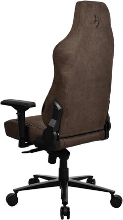 Ігровий та офісний крісло Arozzi Torretta Premium з SoftFabric™, 3D підлокітники, висока спинка, регульована решітка, 2 подушки (Коричневий)