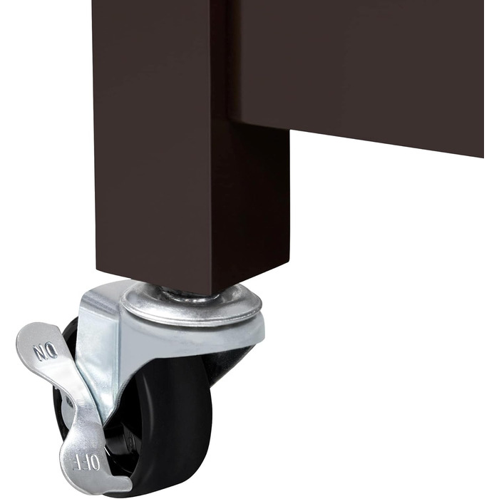 Сервізний візок Yaheetech з шухлядою, кухонний візок з 2 полицями, на коліщатках, 51 x 101,5 x 92 см, білий (Espresso)