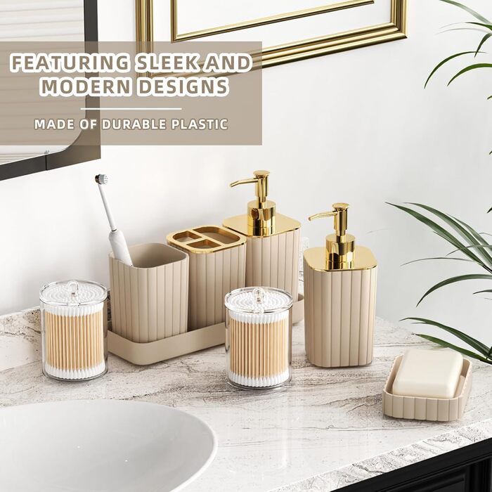 Набір аксесуарів для ванної кімнати, 25 предметів, салатовий, з душовою завісою та килимками