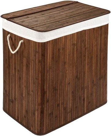 Бамбуковий кошик для білизни PANA ECO з кришкою * Дерев'яна сумка для білизни * складаний колектор для білизни * шафа для білизни у ванній * 100 бамбук * колір * * розмір (150 л 40 х 60 х 63 см), коричневий)