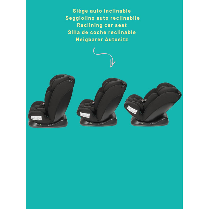 Автокрісло Nania Prato I-Size, 40-150 см, від народження до 12 років, з регульованою підголівником та поперековою підтримкою