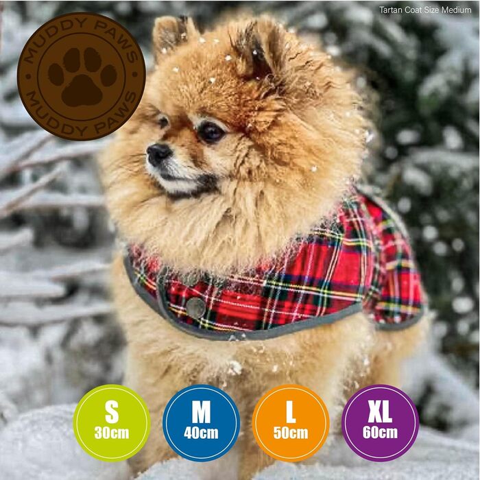 Пальто для собак Ancol розмір M шотландка (червона шотландка, S)