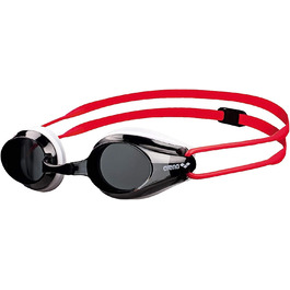 Спортивні плавальні окуляри для дітей Arena Tracks Junior з захистом від туману, плавальні окуляри з захистом від ультрафіолету, 4 змінні носові накладки, силіконові прокладки, один розмір підходить всім червоний (димчастий-білий-червоний)