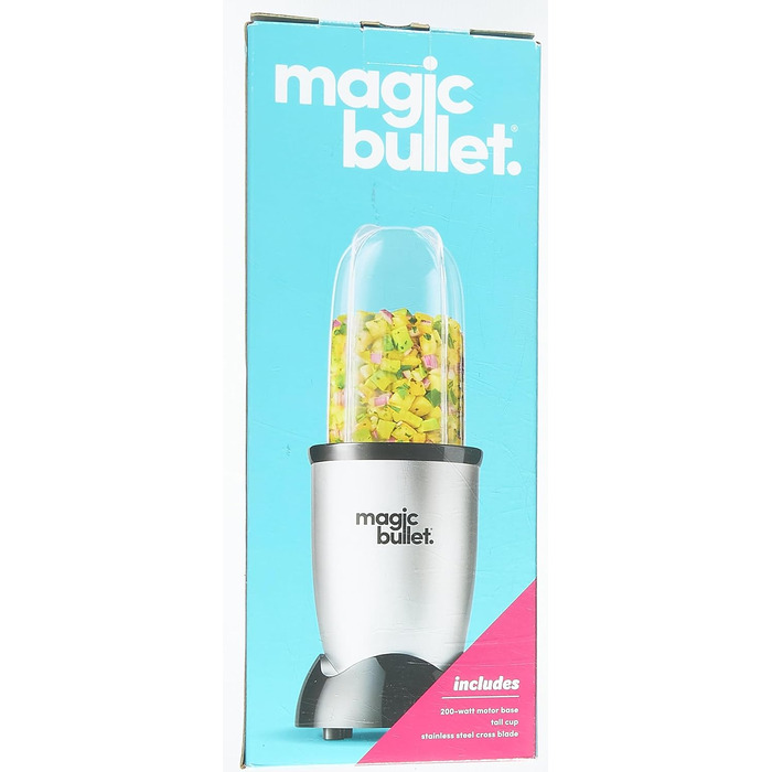 Міксер Magic Bullet, 200 Вт, компактний і простий, легко чиститься, MBR03, сірий базовий пакет