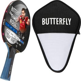 Чорна ракетка для настільного тенісу з метеликом Тімо Болл чохол для настільного тенісу / набір ракеток для настільного тенісу / Професійний набір для настільного тенісу