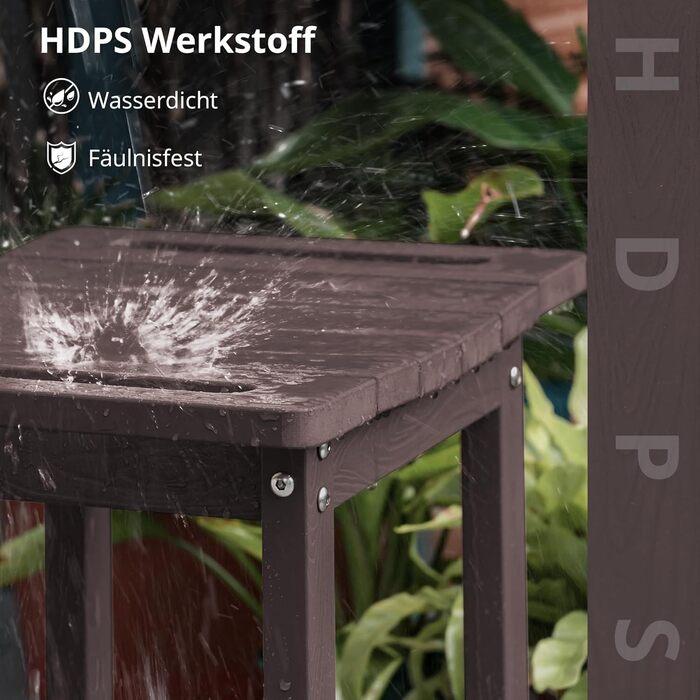 Лавка для душу LUE BONA HDPS з підставкою для гоління ніг, водонепроникний стілець для ванної кімнати, стійкий до погодних умов, антиковзний, з ручками, для внутрішнього та зовнішнього використання (Espresso)