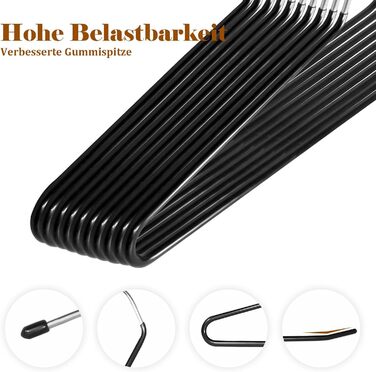 Чохли для штанів SOULNAMAN, 30 шт., металеві, чорні, 36 см, з антиковзкими рифленнями