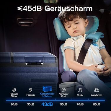 Кемпінгова сумка-холодильник AAOBOSI 72L з WiFi, USB, 12/24/240V -20°C для авто, вантажівки, човна, кемпінгу