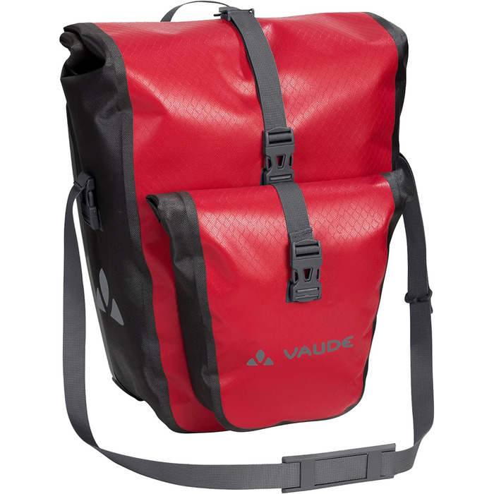 Кофри для багажника Aqua Back Plus, 2 задні кофри водонепроникні, об'єм 51 літр, сумка для велосипеда ззаду, легке кріплення (червоний, один розмір, одинарний)