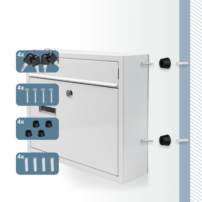 Скріпка Relaxdays для поштової скриньки з табличкою для імені