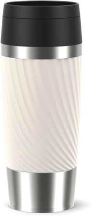 Термокружка Emsa Travel Mug Classic Twist, 0.36 л, кремовий, з кришкою Quick-Press, з нержавіючої сталі