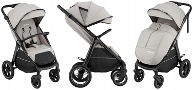 Дитячий прогулянковий візок Sirocco Maxelle: великі колеса 28 см, великий капюшон, амортизація