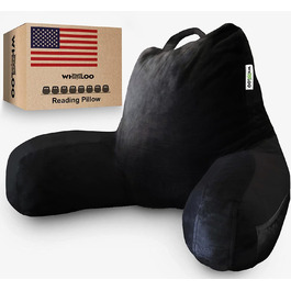 Подушка для відпочинку в ліжку з підтримкою спини, великий кут нахилу для дорослих, для перегляду телевізора, зняття печії, релаксації та припинення хропіння, виготовлена у США, 100% Memory Foam знімний чохол