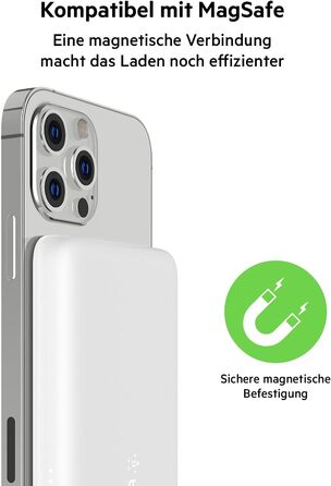 Сумісний з MagSafe, для iPhone 16, USB-C, білий, 2500 mAh