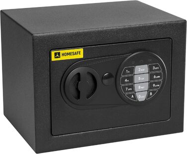 Електронний меблевий сейф Homesafe HV17E, 17x23x17см, карбоновий сатин чорний