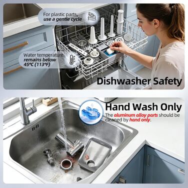 М'ясорубка електрична FIMEI 4-в-1 з насадками для ковбас та печива, нержавіюча сталь