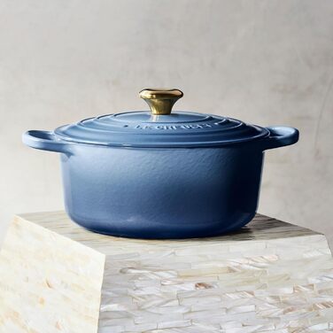 Le Creuset Signature Казанок з чавуну з кришкою, Ø 20 см, 2,4 л, Chambray, для всіх типів плит, включаючи індукцію