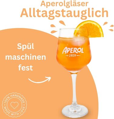 Набір келихів Maxito Original Aperol Spritz, 4 шт. - сучасний дизайн, ідеальний подарунок для Aperol Spritz