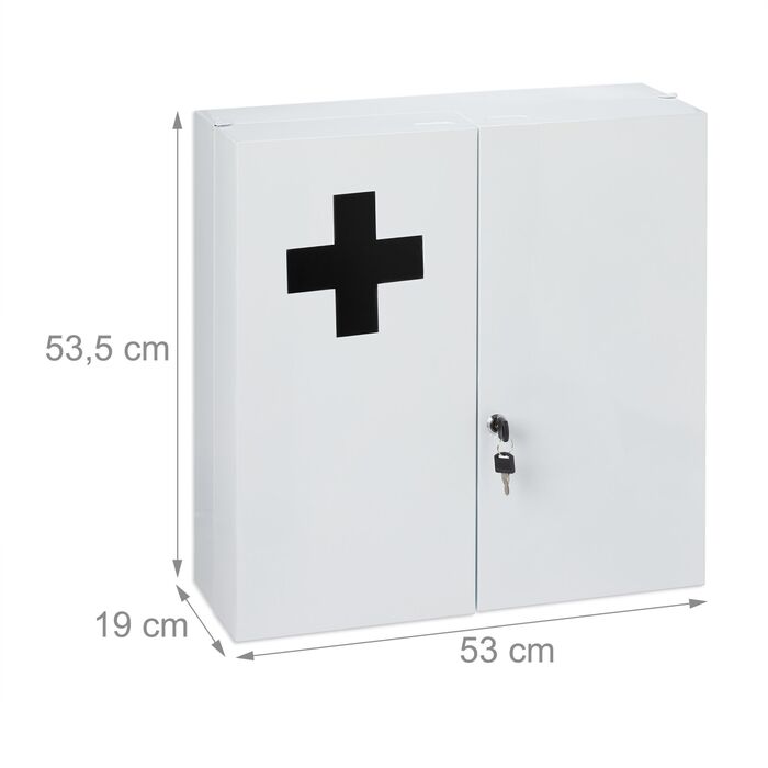 Медична шафа Relaxdays XXL білого кольору