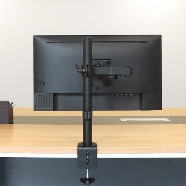 Кріплення для двох моніторів Amazon Basics - газoрeгульований кріплення, регульований, для моніторів до 27 дюймів, чорний