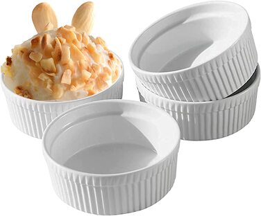 Формочки для суфле формочки порцелянові 296 мл для крему-брюле миски формочки для кексів кекси миска B, 4 шт.