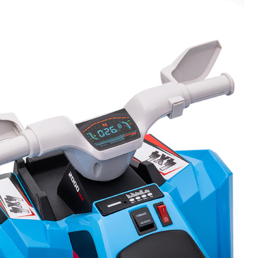 HOMCOM Electric Kids Quad, Міні електричний квадроцикл з функцією руху вперед, Функція заднього ходу, Електромобіль 6 В для дітей 1,5-3 роки, 2,5 км/год, Синій