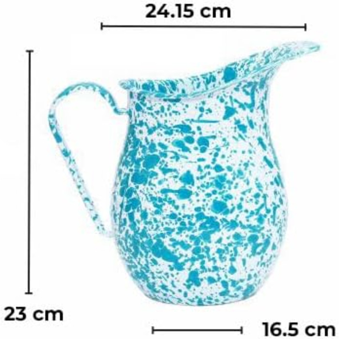 Круг Crow Canyon Home з емальованого посуду - великий, для дому та активного відпочинку, блакитний