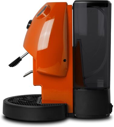 Кавомашина Didiesse Baby Frog Pad – компактна кавоварка з падами, 450 Вт, 1,5 л бак, Standby, білий/оранжевий