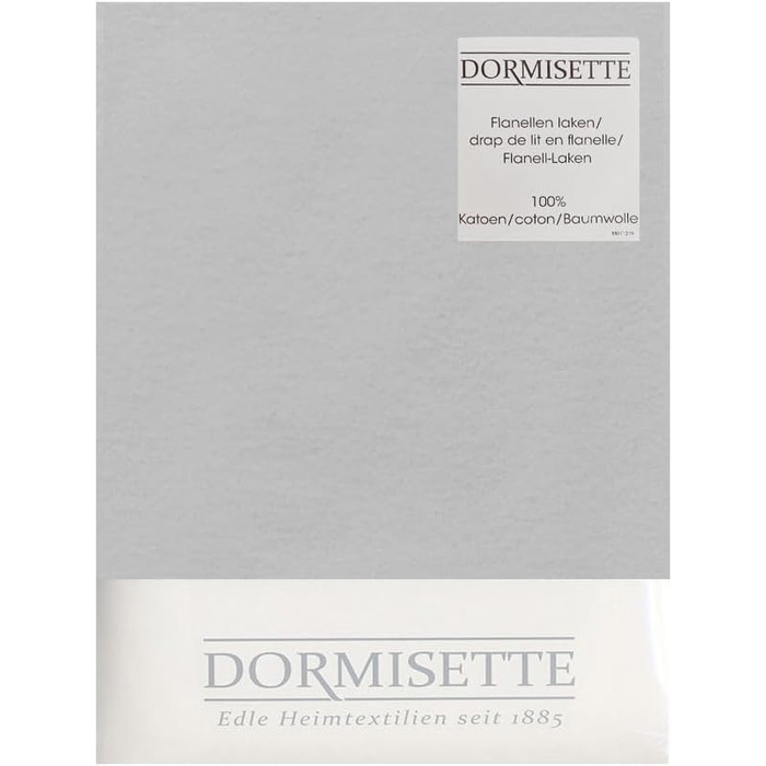 Простирадло Dormisette Flannel 160x260 см Сріблясто-сірий 190г/кв.м 100 Бавовна Сріблясто-сірий 160 x 260 см