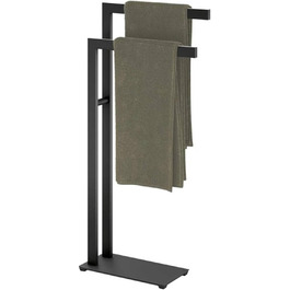 Тримач для рушників ZACK 'LINEA', нержавіюча сталь, матове покриття, 80.0 x 15.0 x 38.5 см (чорний)