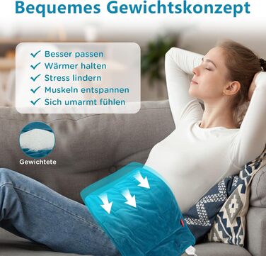 Електричний гріючий матрац для шиї та плечей Comfytemp з 9 рівнями нагріву, автовимкненням та вагою 1 кг. Розмір 56x48 см. Можливість прання.