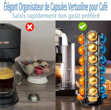 Підставка для капсул Nespresso Vertuo - тримач для 35 капсул (чорний)