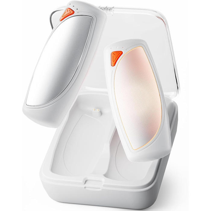 Електричні грілки для рук COTOP, 2 шт. з зарядним кейсом, 14000 mAh, 3 режими нагріву до 56°C, для катання на лижах, кемпінгу (кремовий)