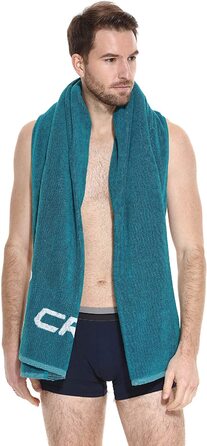 Пляжний рушник Cressi Cotton Frame-пляжний рушник для дорослих / Спортивний рушник високої якості 90x180 см (бірюзового кольору)