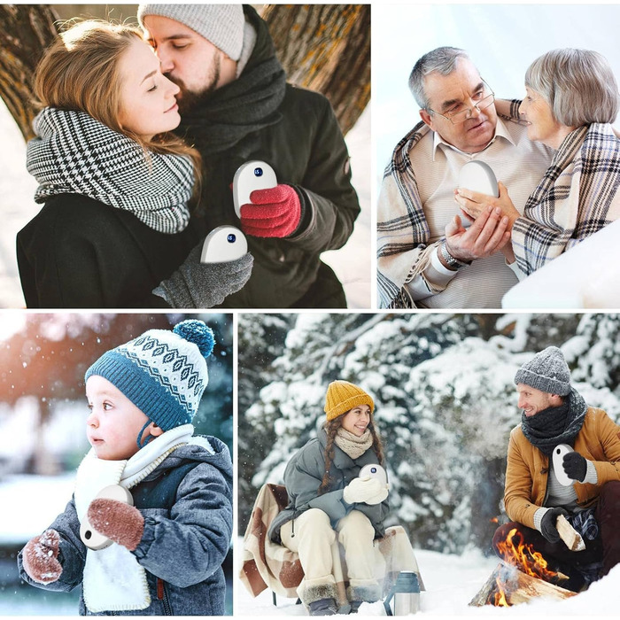 Електричний грієчка для рук OHLGT 10000mAh: портативний нагрівач з Power Bank, USB, для Рейно, артрит, спорт, 15 годин роботи