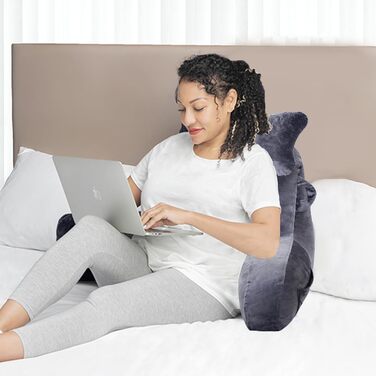 Підголівник для ліжка з кишенею, сірий - зручний диванчик для читання, перегляду телевізора та ігор