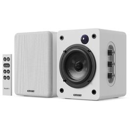 Активні Hi-Fi колонки Majority D50X 60W 2.0 для ПК та ТВ, Bluetooth 5.3, HDMI ARC, AUX, вуглецевий диффузор, білі