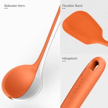 Набір кухонних аксесуарів U-Taste з силікону (5 шт.), стійкий до 315°C, BPA-free, для приготування, перемішування, обсмажування