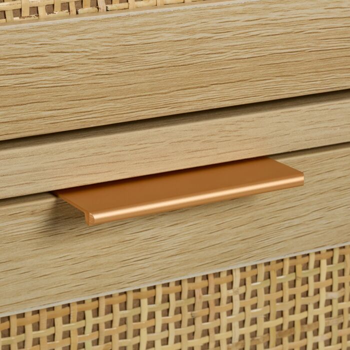 Комод Relaxdays з 3 висувними ящиками, з імітацією ротангу