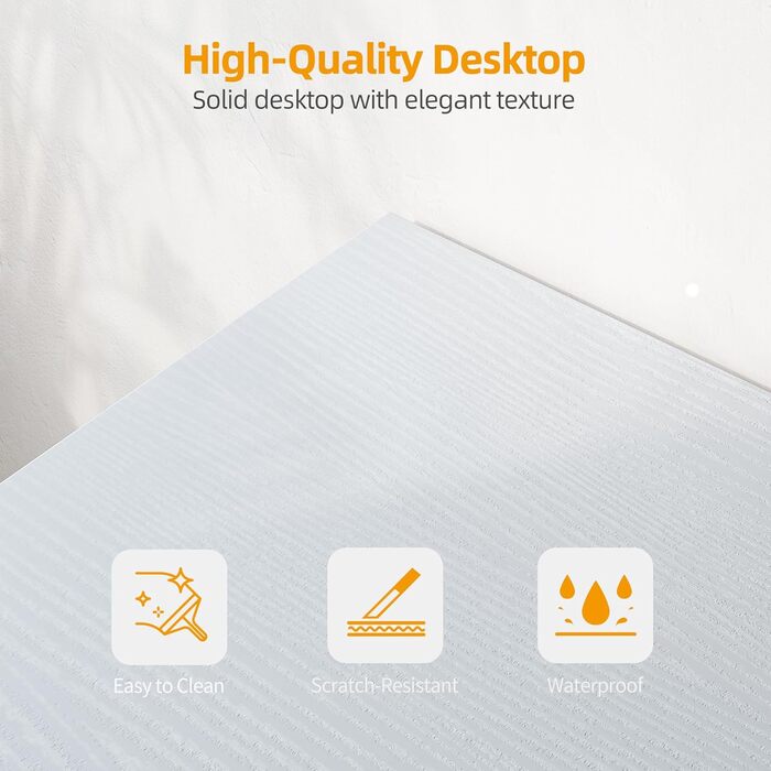 Бексв'ю кутовий стіл L-подібний для геймінгу 100x70 см з полицями, білий. Стіл для комп'ютера, навчання, роботи вдома.