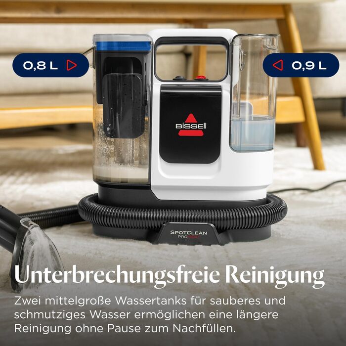BISSELL SpotClean ProHeat Advanced - професійний мийник килимів та м'яких меблів, 1125W, з кабелем, 3924N