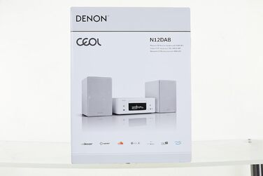 Компактна система Denon CEOL N-12DAB, HiFi, CD-програвач, потокове передавання, мультирум, Bluetooth, WLAN, DAB, Білий