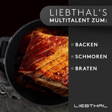 Чавунний горщик для випікання хліба Gusseisen - міцний горщик з антипригарною силіконовою вставкою, 4.6 л, з кришкою. Підходить для випікання, тушкування та смаження