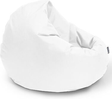 В 1 з наповнювачем Seat Cushion Curd Shape Floor Cushion Крісло BeanBag (діаметр 125 см, білий), 2