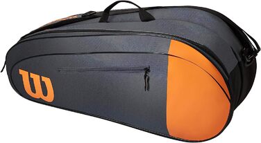 Тенісна сумка Вілсона 6 ракеток чорний / помаранчевий