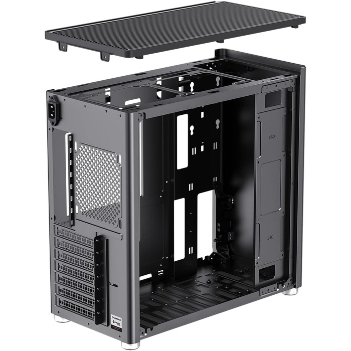 Ігровий корпус GameMax Spark Pro Cube ATX з двома загартованими скляними панелями, USB 3.0, Type-C, чорний