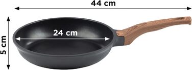 Сковорода вок з розподілом тепла та продуктивністю Простота та елегантність Для всіх варильних поверхонь (24 см)