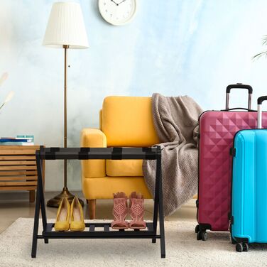 Підставка для валіз Relaxdays, складна з двома полицями